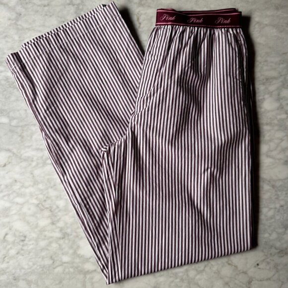 Victoria's Secret Other - Victoria's Secret PINK Lounge Pants PJ with Elastic Waist Size XS NWT Burgundy